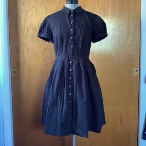 Hell Bunny Black Ouija Button-Up Dress